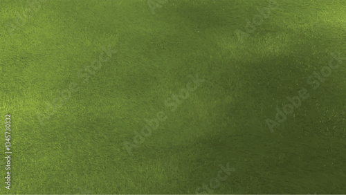 Artificial grass field as vector file created by procedural 3D modeling photorealistic objects and material.
