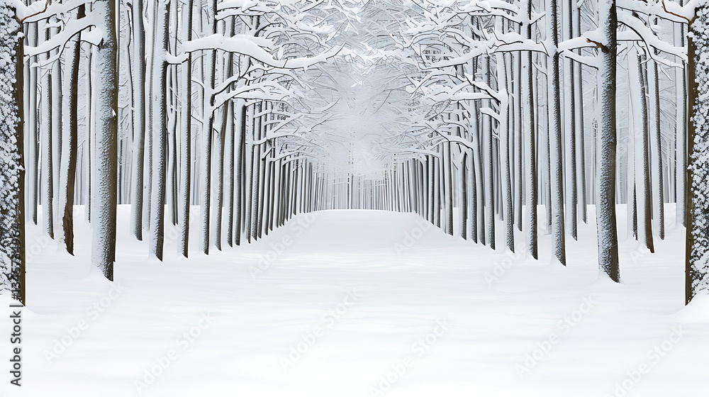 Winter Wonderland Snowy Forest Path Winter Wonderland Snowy Forest Path