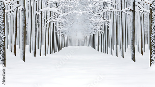 Winter Wonderland Snowy Forest Path