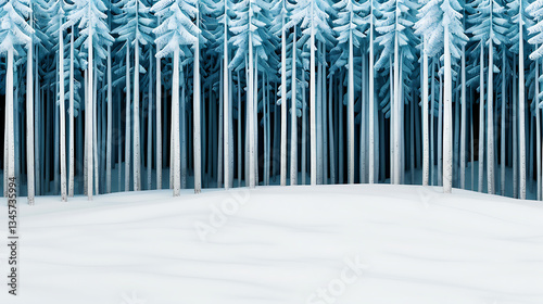 Winter Wonderland Snowy Forest Scene