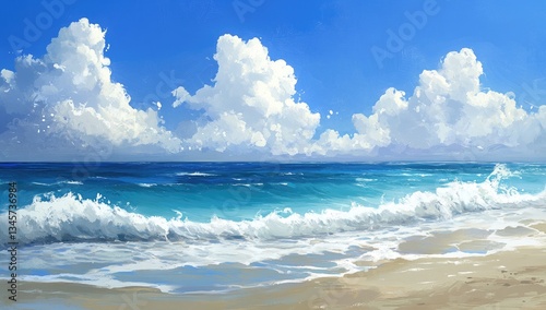 Coastal scene, sunny day