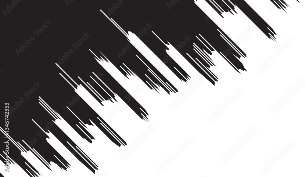 Dynamic contrast between deep black and pure white creates an abstract backdrop, featuring irregular linear streaks that add a dramatic, bold visual impact, perfect for modern designs Dynamic contrast between deep black and pure white creates an abstract backdrop, featuring irregular linear streaks that add a dramatic, bold visual impact, perfect for modern designs
