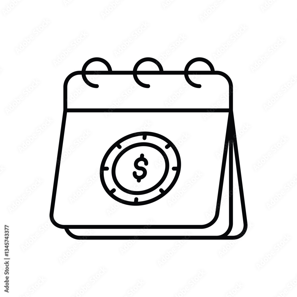 Calendar icon isolated on a white background. Vector illustration. Calendar icon isolated on a white background. Vector illustration.