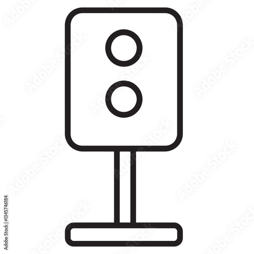 Traffic Signal Sign on Post