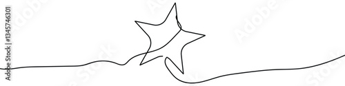 Line art of star