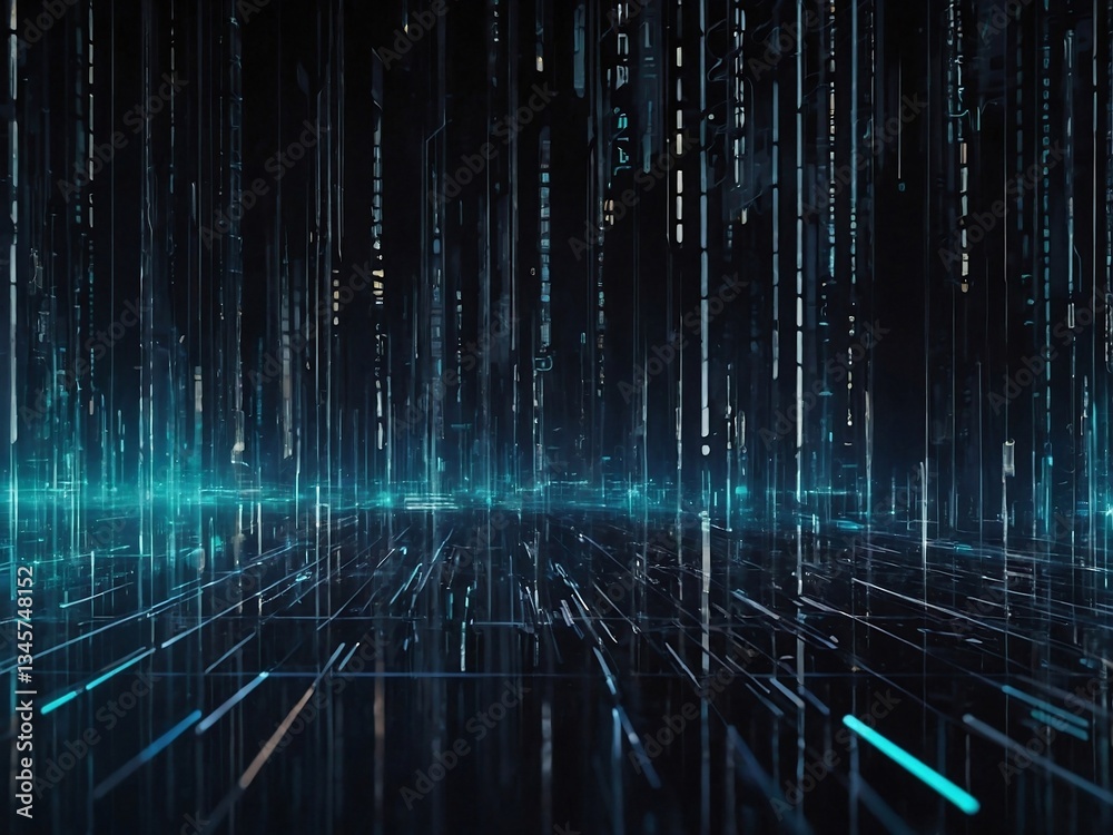 Abstract digital banner displaying data connections, reflecting a sleek, futuristic theme