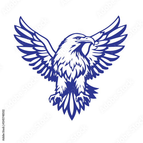 Eagle vibrant exciting logo vector silhouette shows power and strenght illustration design.