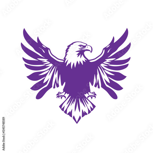Eagle vibrant exciting logo vector silhouette shows power and strenght illustration design.