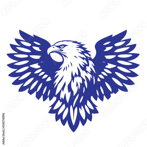 Eagle vibrant exciting logo vector silhouette shows power and strenght illustration design.