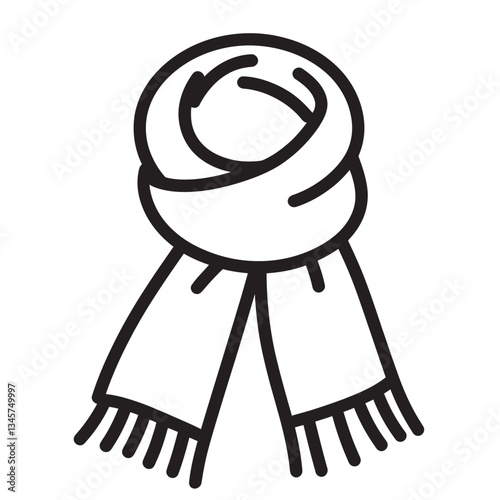 Simple Tied Scarf Illustration