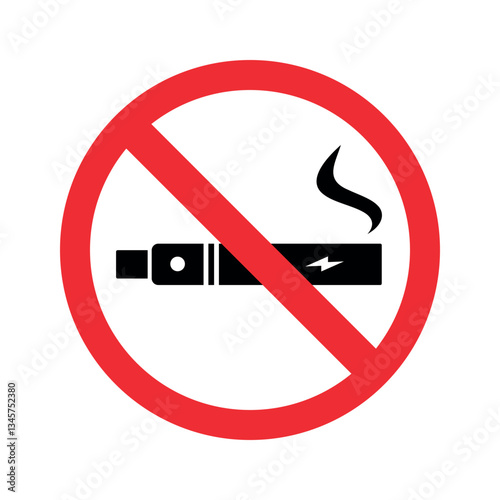 No electronic cigarette smoking prohibition symbol