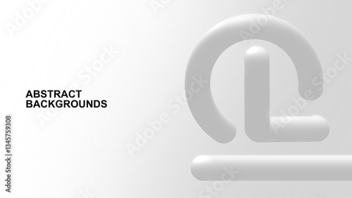 Simple modern white grey abstract background