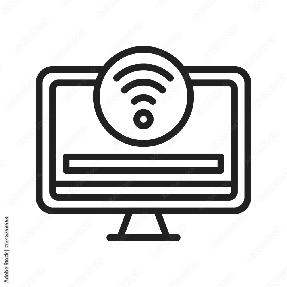 Smart TV icon vector image. Suitable for mobile apps, web apps and print media. Smart TV icon vector image. Suitable for mobile apps, web apps and print media.