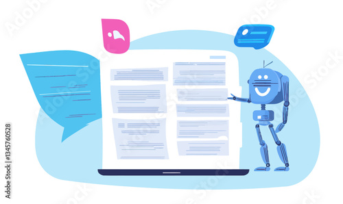 AI Content Generator Robot Creating Business Solutions for Digital Marketing