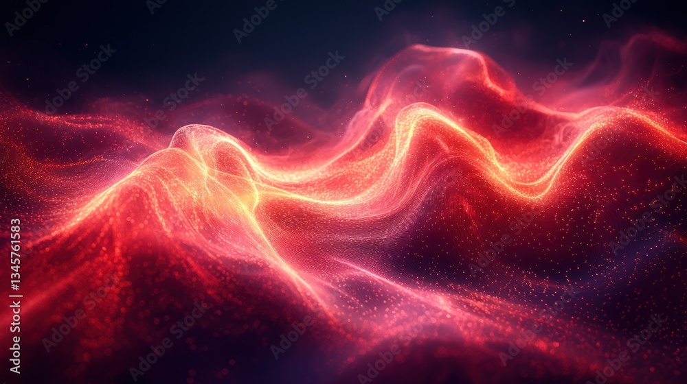 Fototapeta premium Abstract fiery energy waves