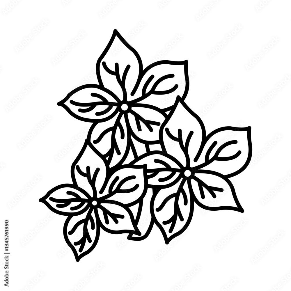 Fototapeta premium Ashoka Flower Icon