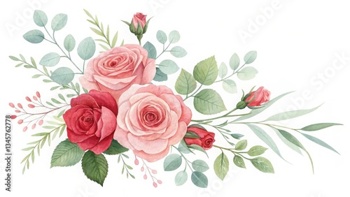 Wallpaper Mural Hand-Painted Watercolor Roses and Eucalyptus for Wedding Stationery, Bridal Blogs, and Pinterest

 Torontodigital.ca