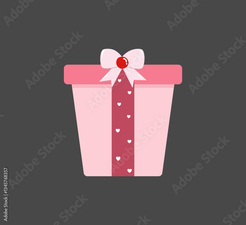Gift Box Vector Illustration. Surprise Gift Box Illustration. Flat Style Vector.