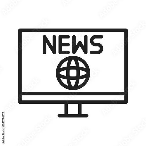 News icon vector image. Suitable for mobile apps, web apps and print media.
