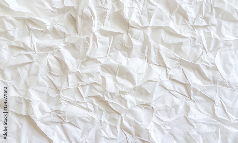 Obraz premium Crumpled white paper creating an abstract texture.