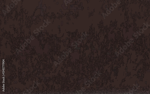 Brown texture with small graphic elements. Stylized earthen surface. Background, wallpaper, textured surface. Vector illustration
