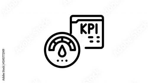 icon line motion graphic kpi