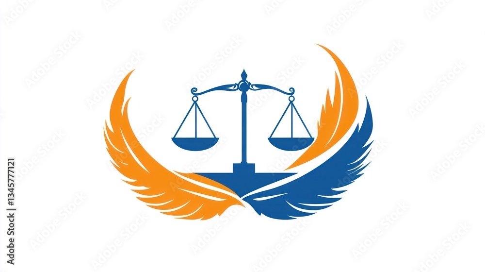 Legal scales, justice, wings, abstract art. Possible use for law firm/justice related posters or branding Legal scales, justice, wings, abstract art. Possible use for law firm/justice related posters or branding