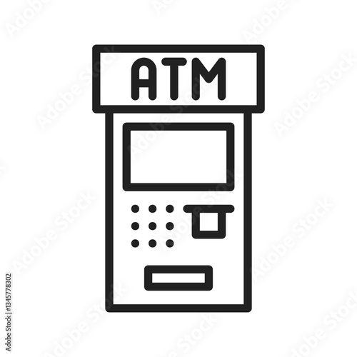 Atm icon vector image. Suitable for mobile apps, web apps and print media.