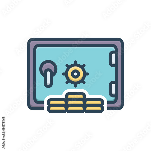 Color illustration icon for pos