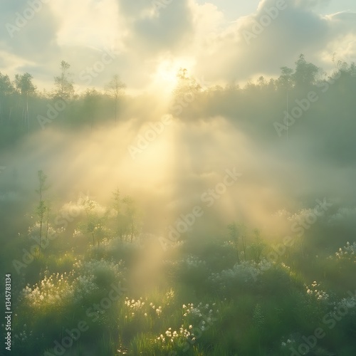 Misty Sunrise Swamp for Golden Rays.