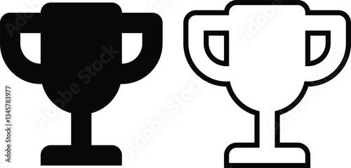 Trophy Icon Set Eps 10
