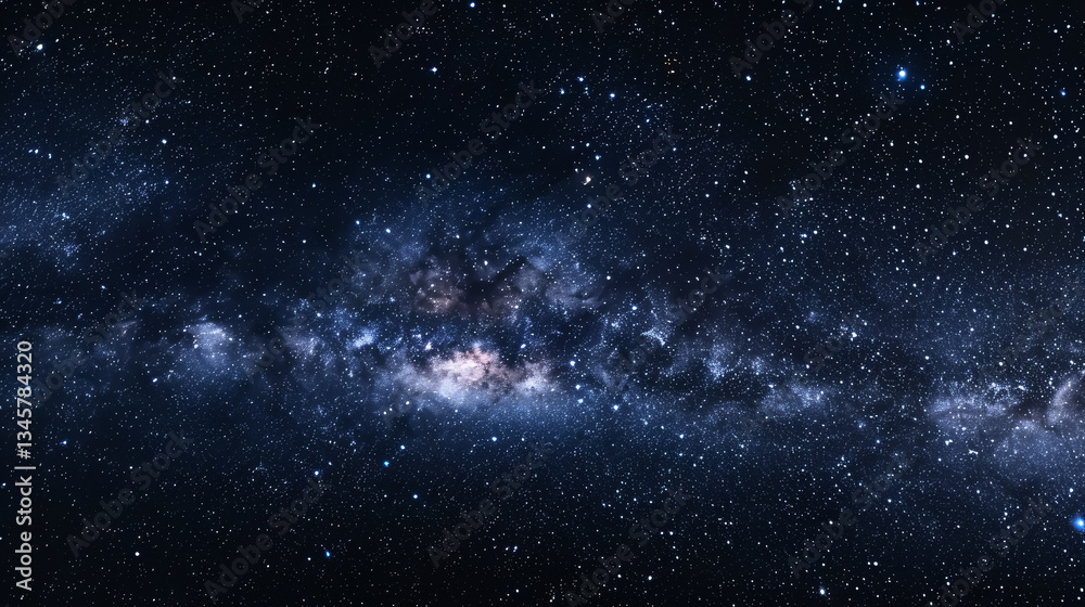 Fototapeta premium Stars and galaxy outer space sky night universe black starry background of shiny starfield