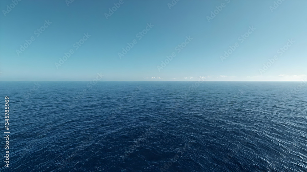 Fototapeta premium Vast Blue Ocean Under Clear Sky