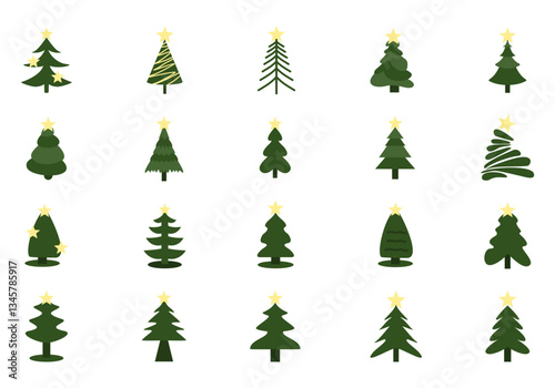 Hand Drawn Christmas Tree Icon Element