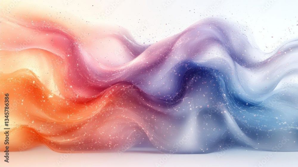Fototapeta premium Abstract Colorful Fabric Waves Background Design