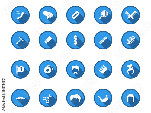 Barbershop And Hipster Flat Icon Element