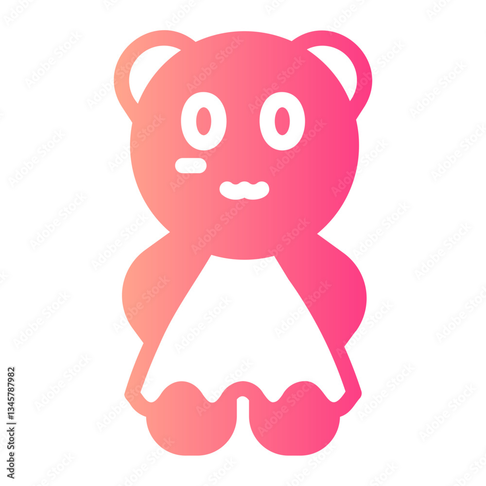 Fototapeta premium Teddy gradient icon
