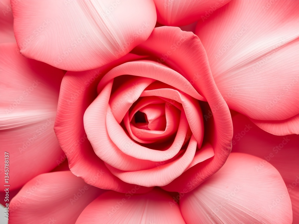 top-down view of a rose petal arrangement top-down view of a rose petal arrangement