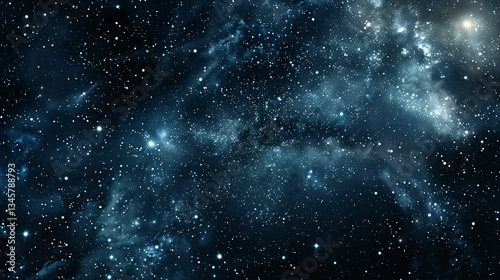 Fototapeta Naklejka Na Ścianę i Meble -  Stars and galaxy outer space sky night universe black starry background of starfield