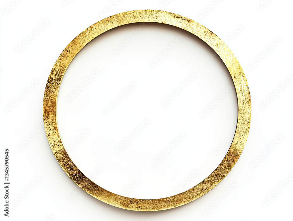 Gold circular frame isolated on white. Gold circular frame isolated on white.