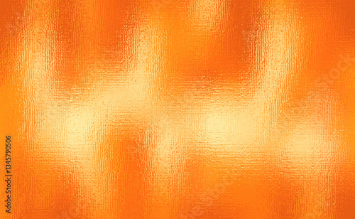 Vector orange foil texture background. Abstract gradient bright and shiny light reflection rough texture surface. Vector illustration for background, backdrop, wallpaper, print and design artwork.
