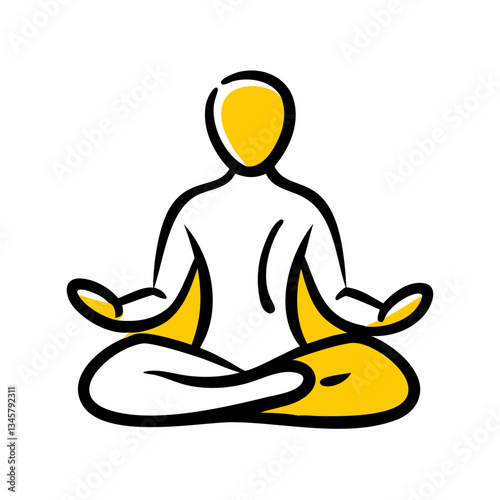 Meditation Icon – Mindfulness, Yoga, and Inner Peace Symbol for Blogs and Wellness Apps