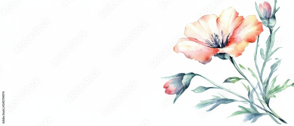 Obraz premium A refined and watercolor flower design showcasing grace