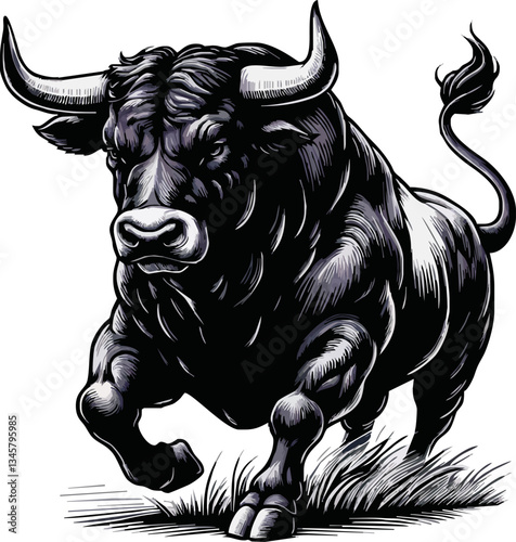 bull vector colored ilustration on tranparant background.png