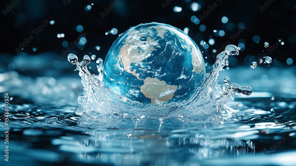 World Water Day earth splash environment protection message
World Water Day earth splash environment protection message