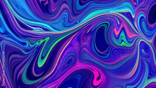 Vibrant Abstract Swirl Background with Neon Colors and Fluid Texture Decorative Wallpaper with Modern Artistic Design and Graphic Elements