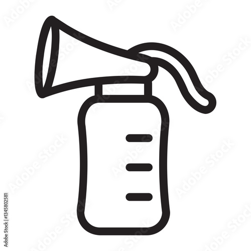 breast pump line icon