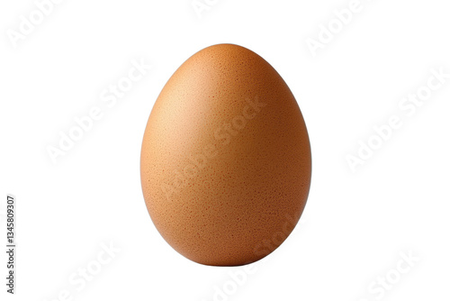 Brown egg isolated on transparent or white background, png