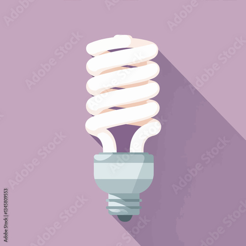 Energy-saving fluorescent light bulb, pastel purple