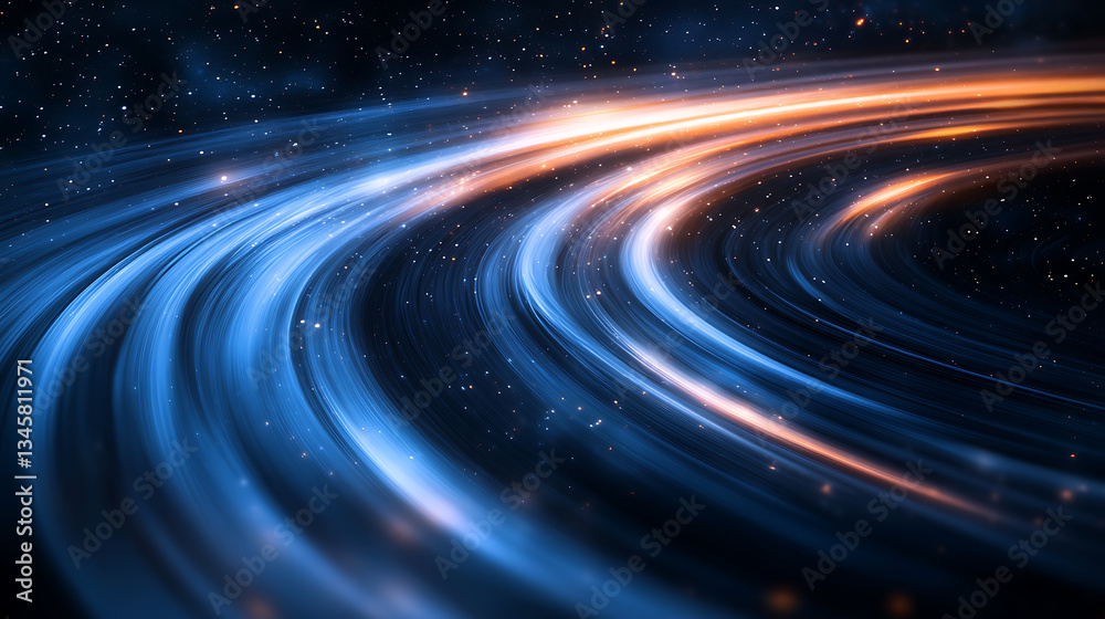 mesmerizing abstract space background featuring swirling blue and orange light trails, evoking sense of cosmic movement and depth. Perfect for science fiction themes mesmerizing abstract space background featuring swirling blue and orange light trails, evoking sense of cosmic movement and depth. Perfect for science fiction themes